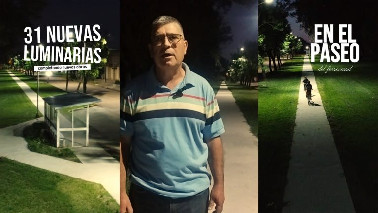 Nuevas veredas e iluminación LED transforman el predio del ferrocarril